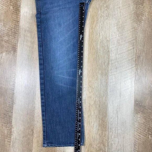 AKDMKS Jeans Wm Sz 16 Distressed Embroidered - Picture 10 of 11